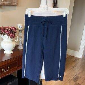 Comfy Navy Blue Knit Bermuda Shorts